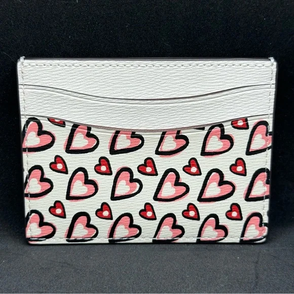 Kate Spade New York Morgan Heart Print Card Holder Cream Multi - Picture 8 of 9
